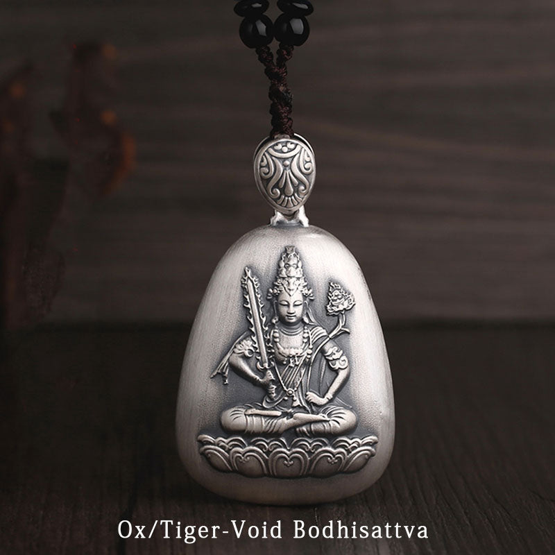 Collier pendentif de protection du zodiaque chinois en argent sterling 999