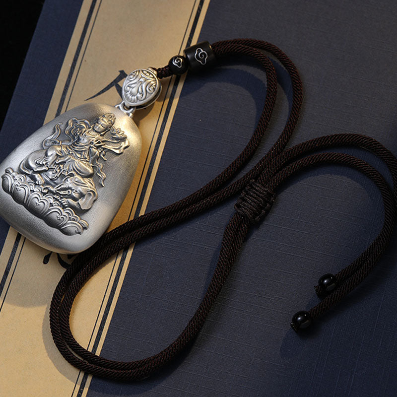 Collier pendentif de protection du zodiaque chinois en argent sterling 999
