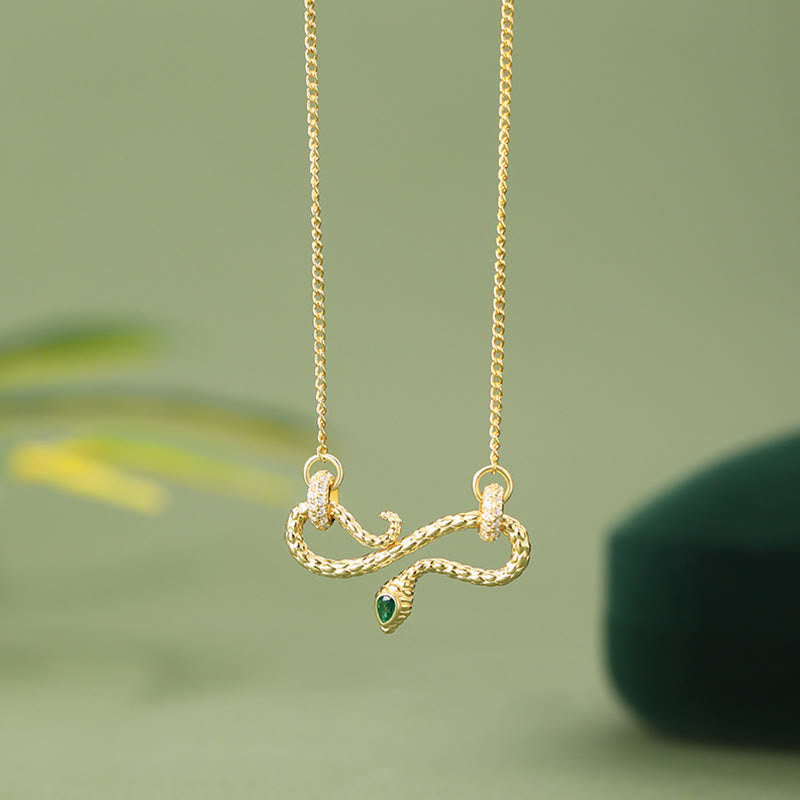 Collier serpent enroulé en argent sterling 999 pour la protection