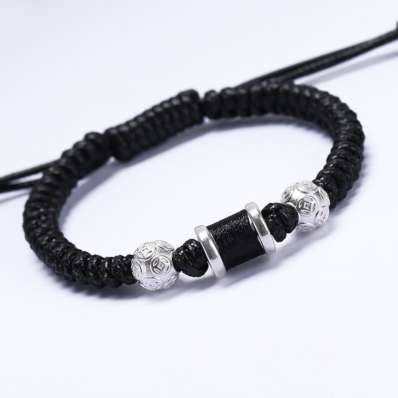 Bracelet d'équilibre en argent sterling 999 et cuivre pour la protection spirituelle