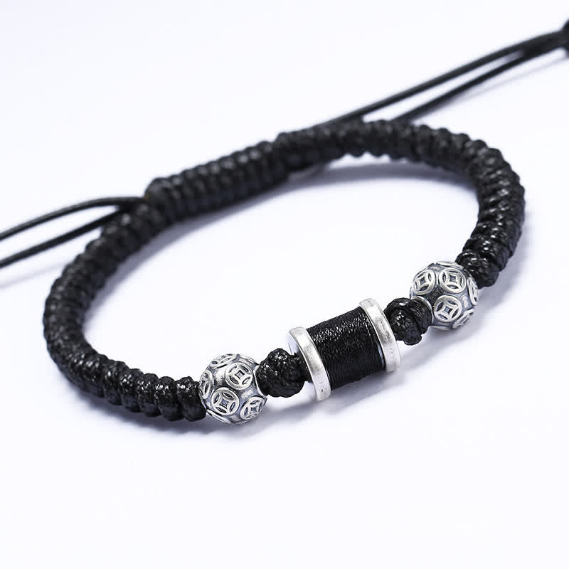 Bracelet d'équilibre en argent sterling 999 et cuivre pour la protection spirituelle
