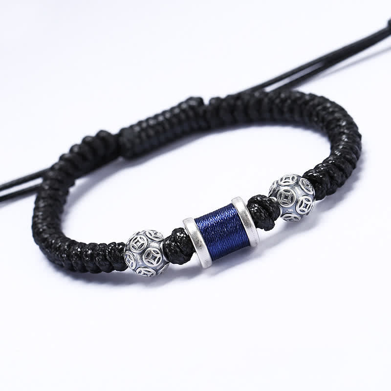Bracelet d'équilibre en argent sterling 999 et cuivre pour la protection spirituelle