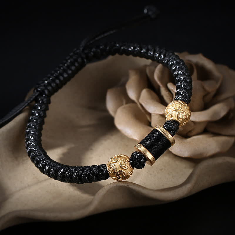 Bracelet d'équilibre en argent sterling 999 et cuivre pour la protection spirituelle
