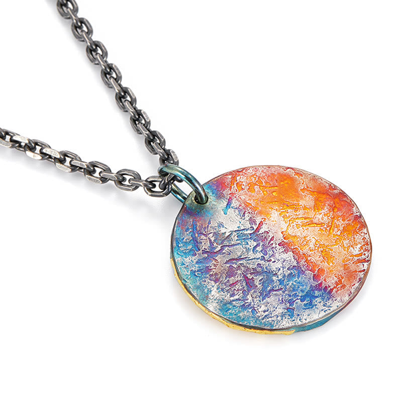 Collier de compassion mi-démon mi-bouddha en argent sterling 999