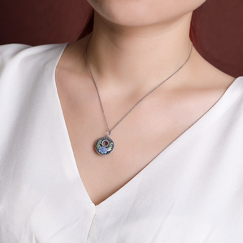 Collier poisson koï en argent sterling 999 pour la richesse et la paix