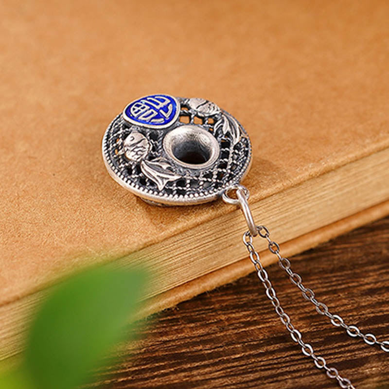Collier poisson koï en argent sterling 999 pour la richesse et la paix
