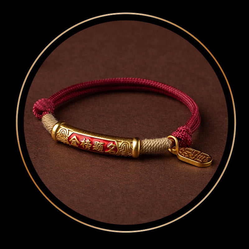 Bracelet porte-bonheur Om Mani Padme Hum en argent sterling 999