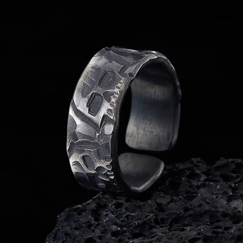 Bague spirituelle en argent sterling 999 à motif squelette pour la protection