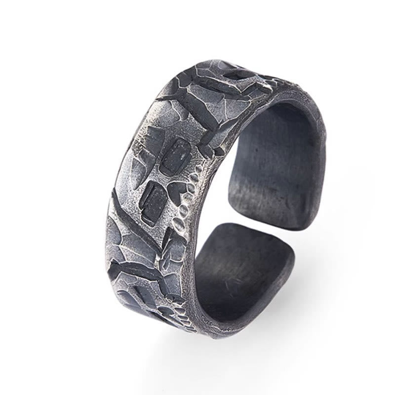 Bague spirituelle en argent sterling 999 à motif squelette pour la protection