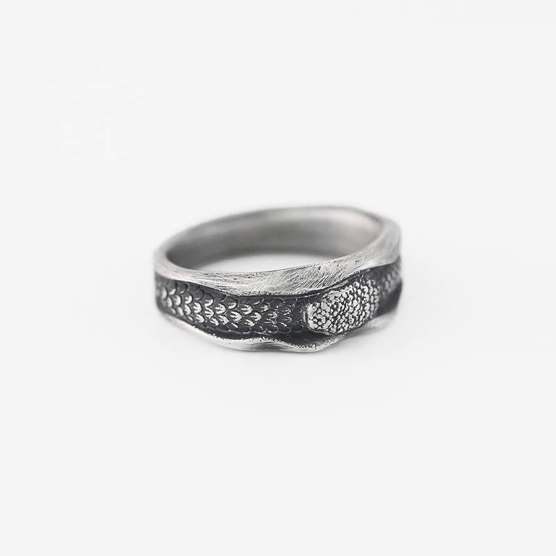 Bague de protection serpent en argent sterling 999 pour la sagesse et la résilience