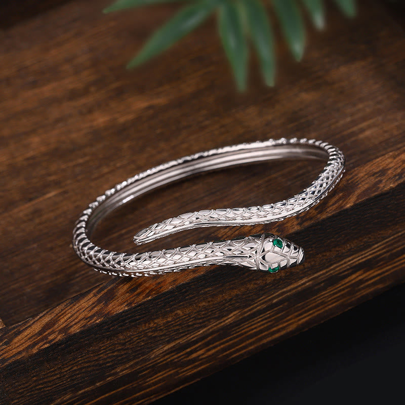 Bracelet du zodiaque serpent en argent sterling 999