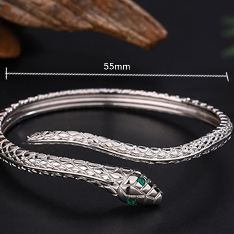 Bracelet du zodiaque serpent en argent sterling 999