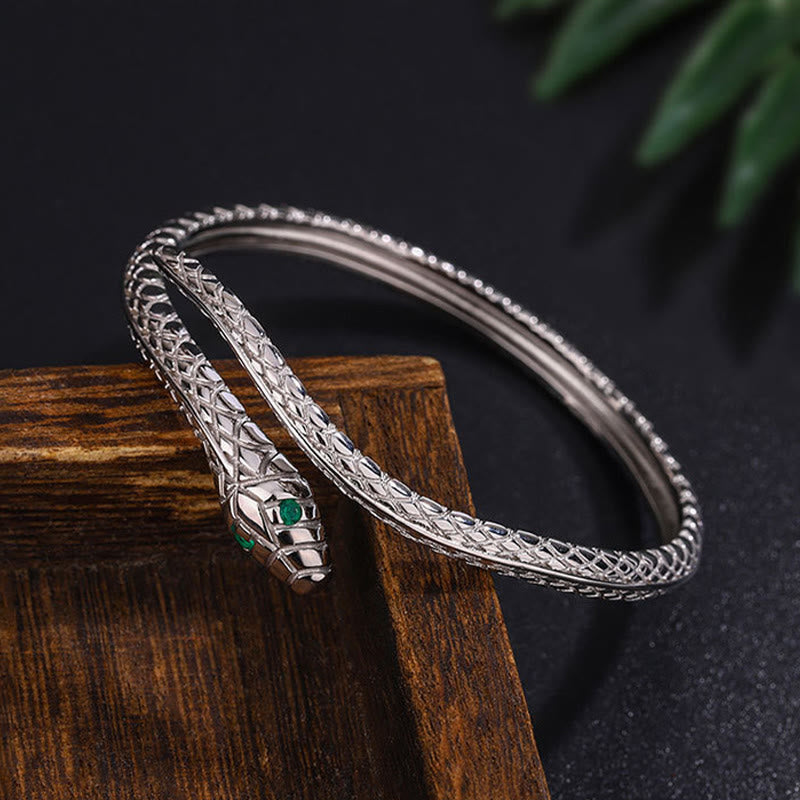 Bracelet du zodiaque serpent en argent sterling 999