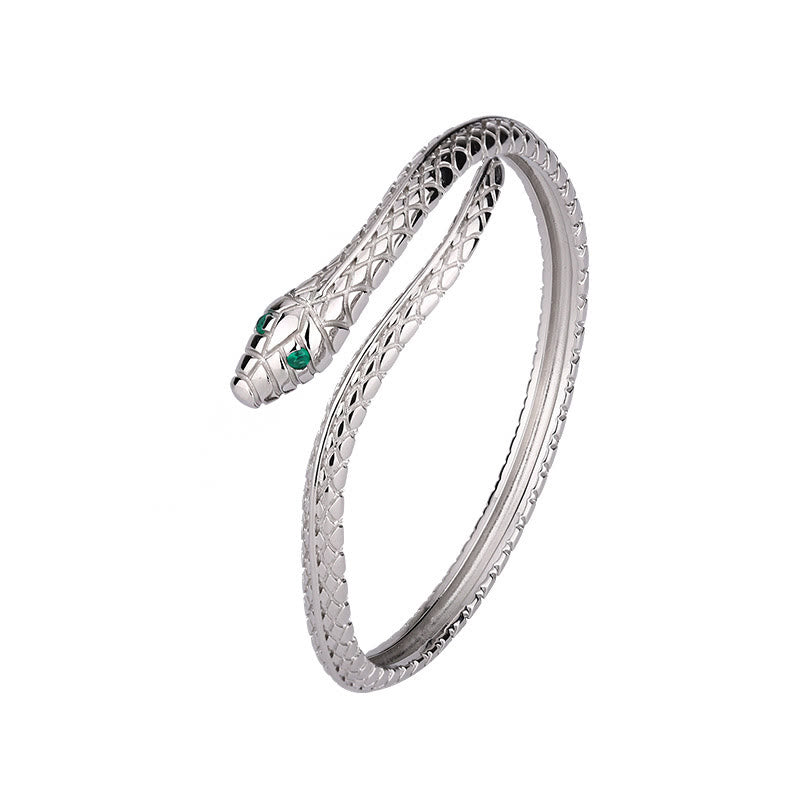 Bracelet du zodiaque serpent en argent sterling 999