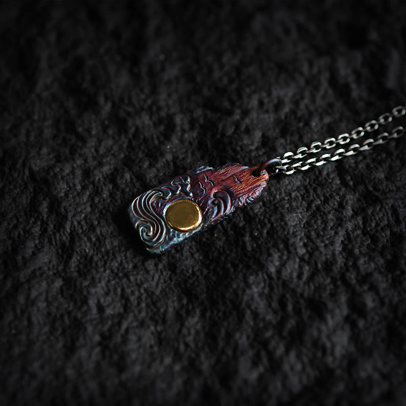 Collier spirituel Waves Sun Balance en argent sterling 999