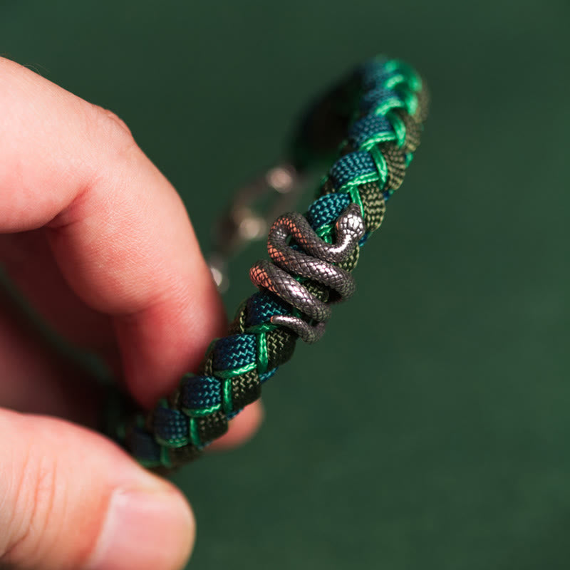 Bracelet de protection en argent sterling 999 Année du serpent