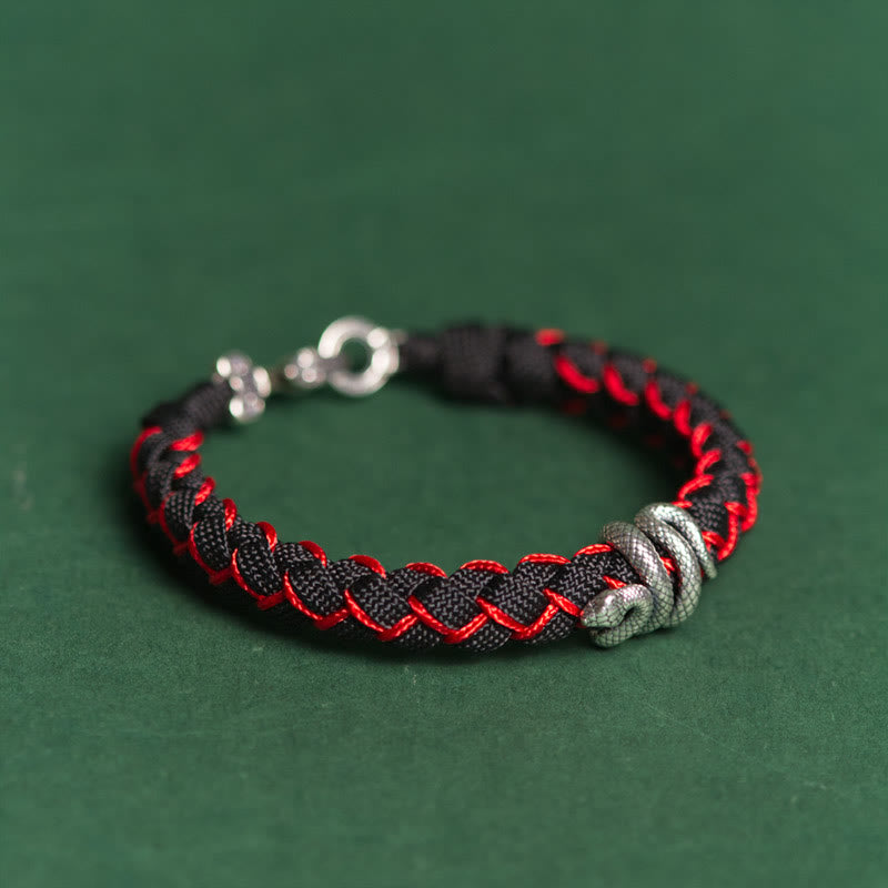 Bracelet de protection en argent sterling 999 Année du serpent