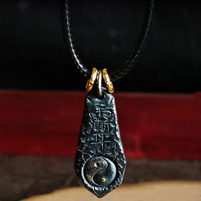 Collier pendentif harmonie Yin Yang en argent sterling 999
