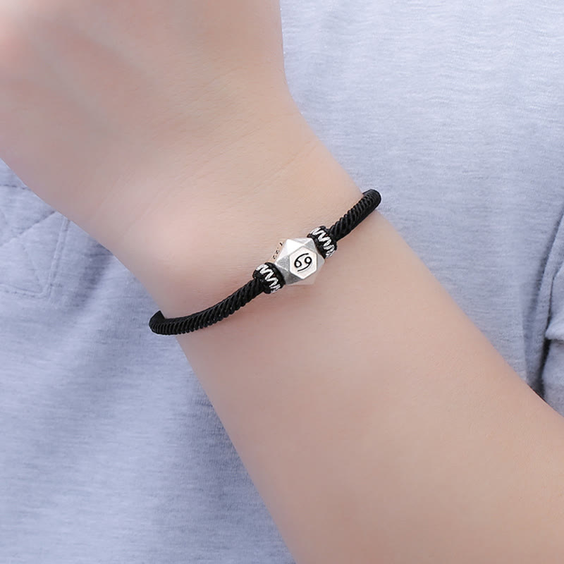 Bracelet de protection du zodiaque en argent sterling 999 17 cm