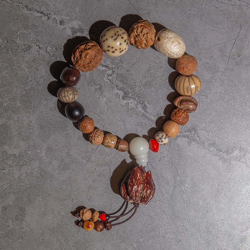 108 Beads Bodhi Seed Mala Bracelet for Luck & Wealth