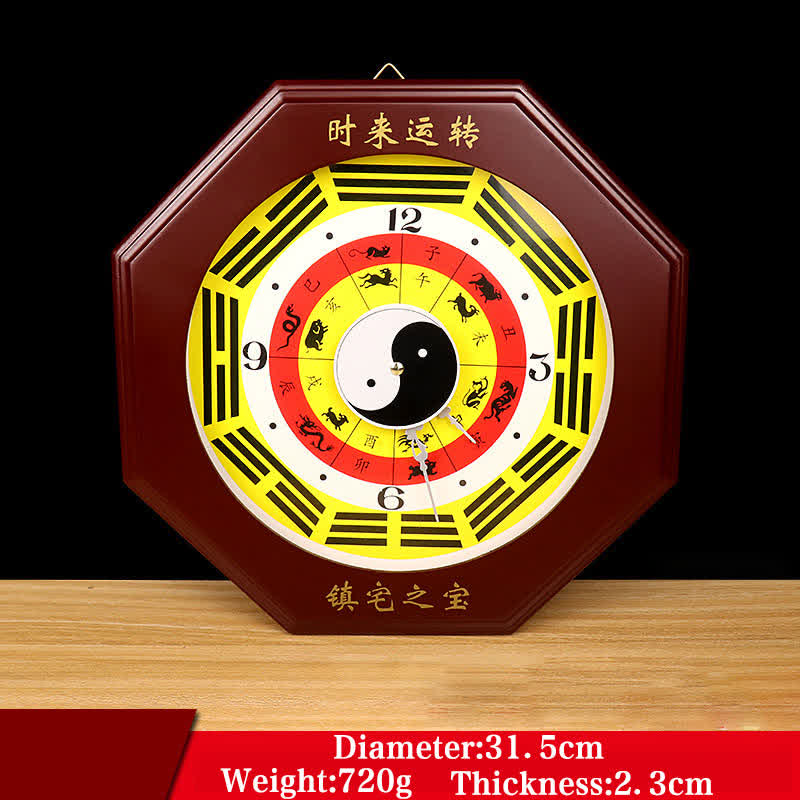 24cm Feng Shui Bagua Map Balance Energy Wall Clock