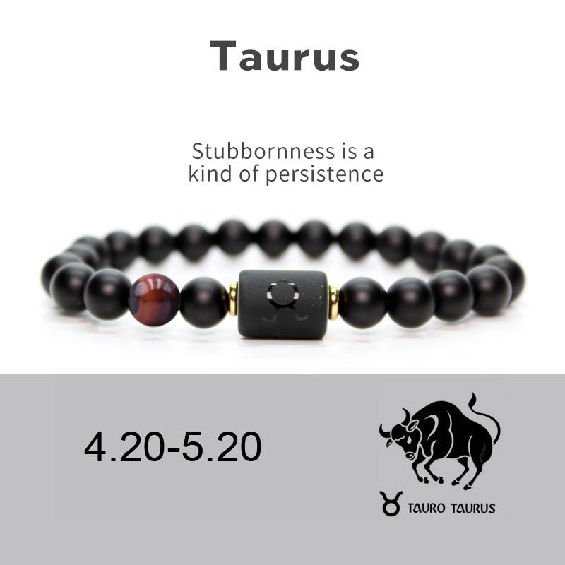 8mm Black Onyx Adjustable Chinese Zodiac Bracelet