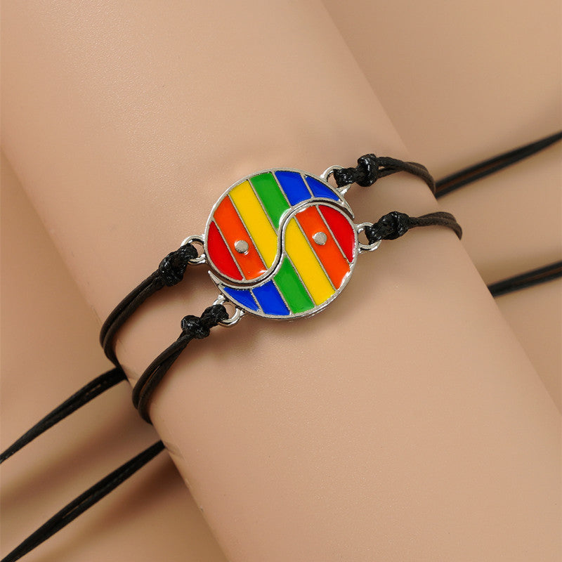 Unisex Yin Yang Hematite Couple Bracelets for Balance & Focus