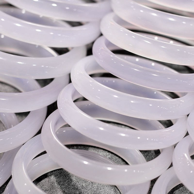 Purple Jade Protection Bracelet Bangle 55-56mm Calm Soothing