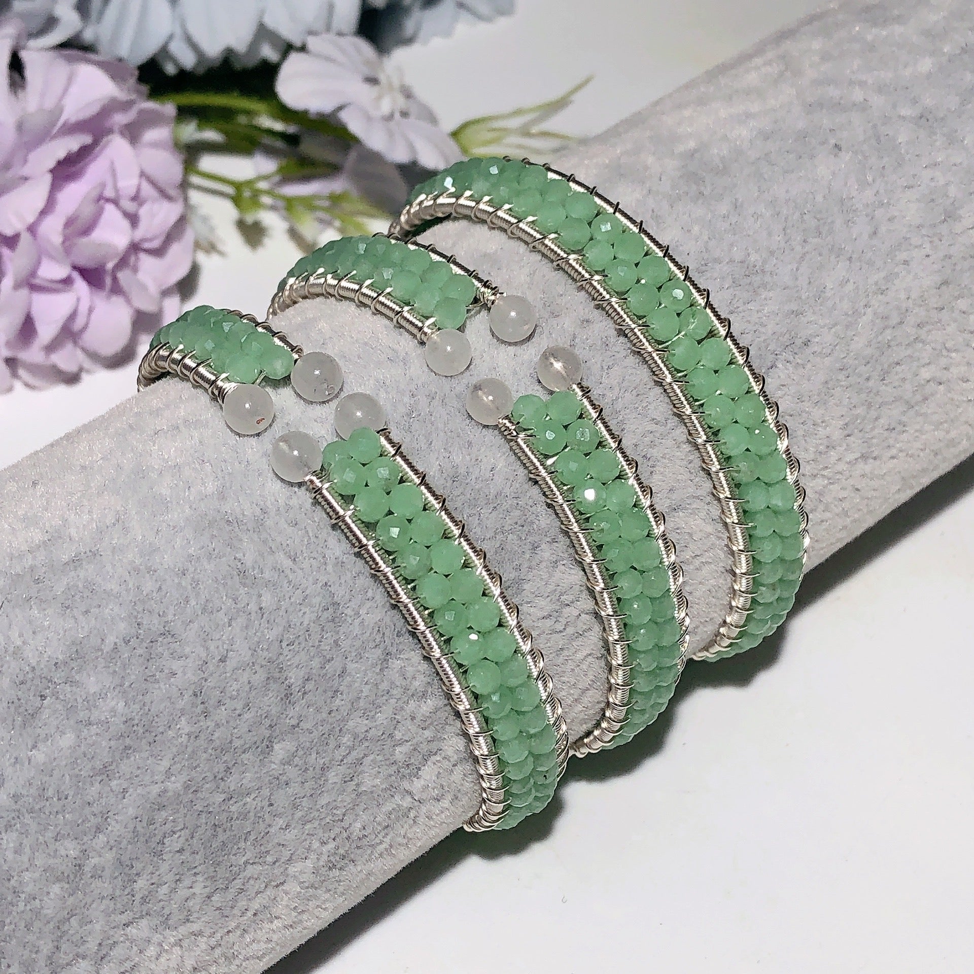 9cm Jadeite Jade Healing Bracelet for Energy & Balance