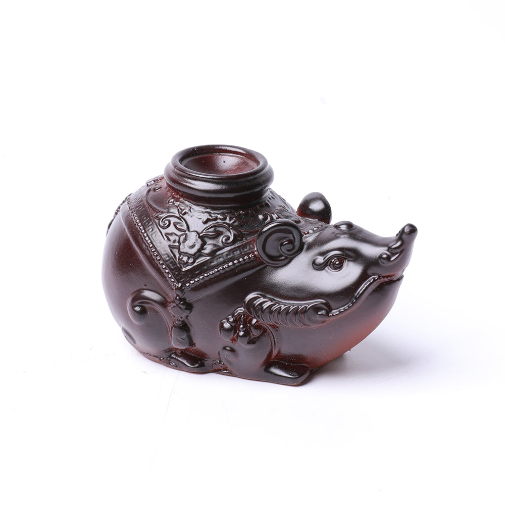 9cm Resin Lucky Mouse Statue Figurine for Spiritual Protection
