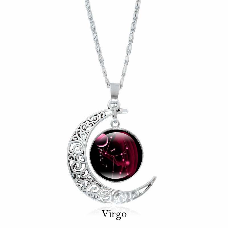 Copper Zodiac Moon Protection Necklace Chain | Spiritual Pendant