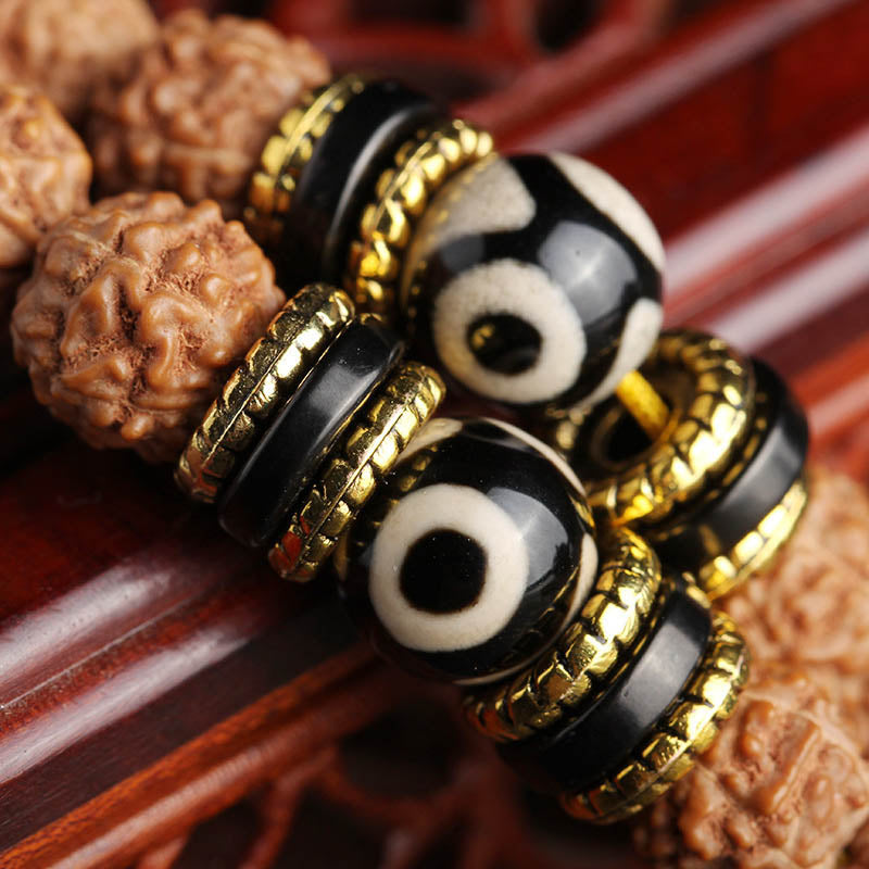 108 Beads Bodhi Seed Mala Bracelet for Meditation & Luck