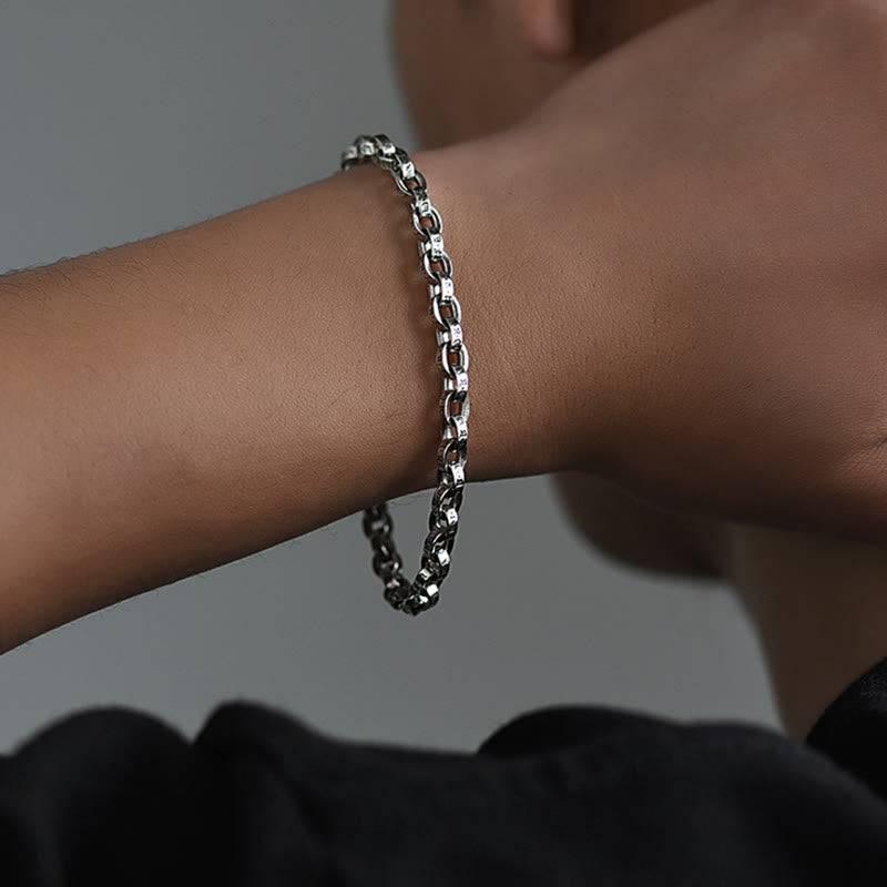 Om Mani Padme Hum 925 Silver Creativity Bracelet 17cm