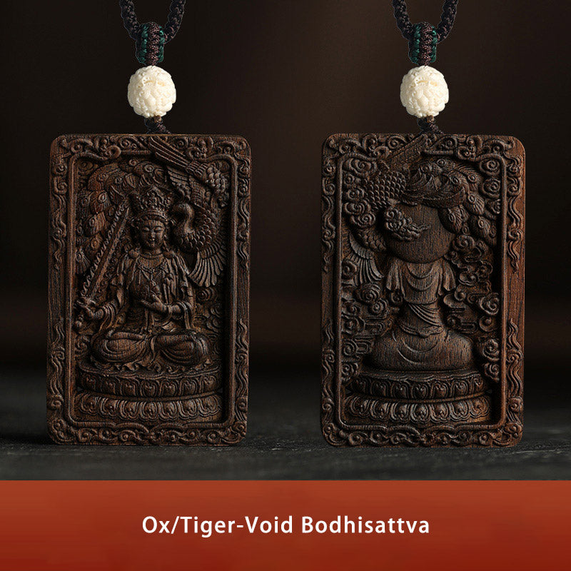 Chinese Zodiac Agarwood PiXiu Dragon Peace Necklace Pendant