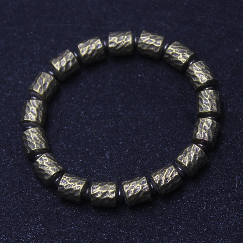 Bracelet spirituel en cuivre de 9 mm avec motif de cratère de météorite