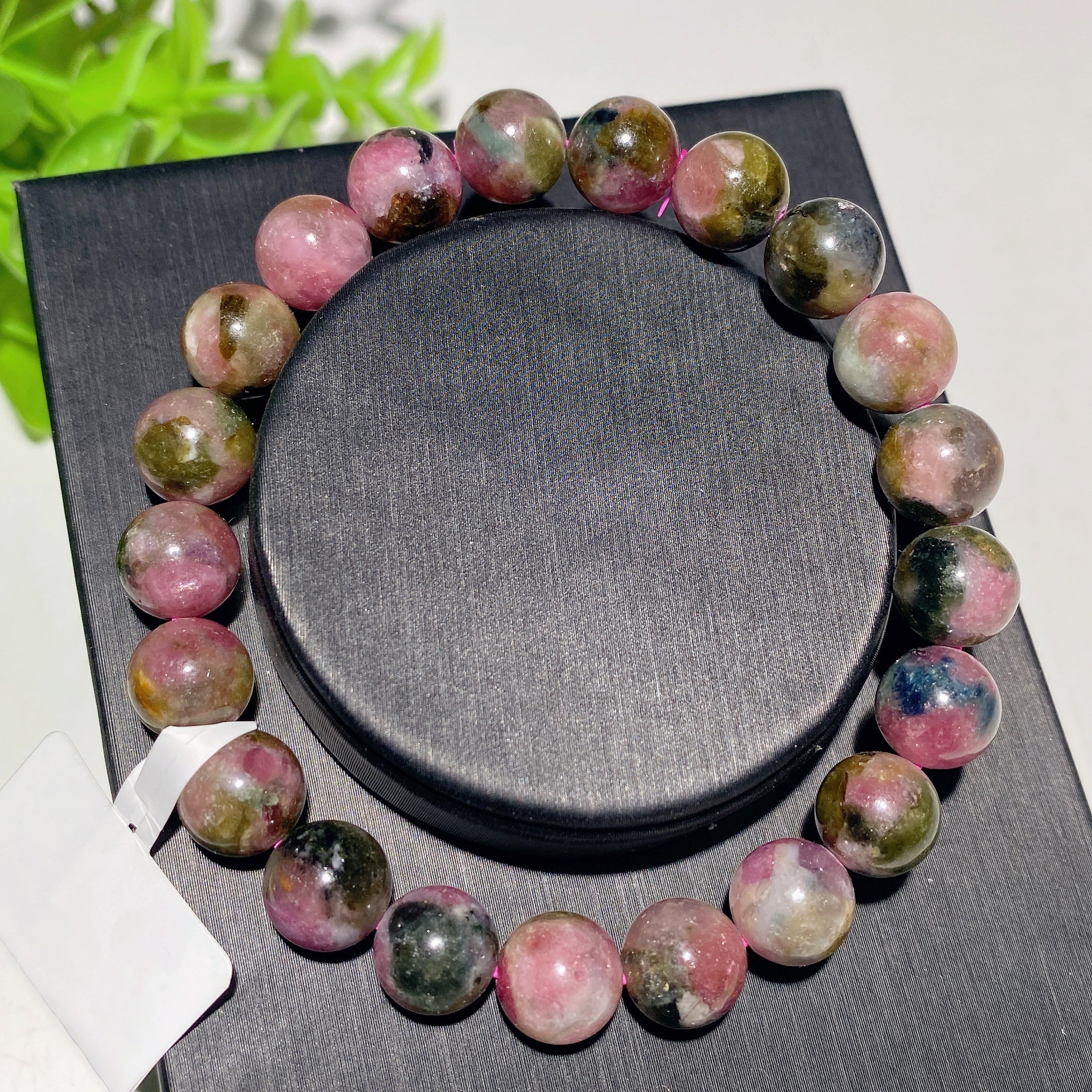 9mm Watermelon Tourmaline & Charoite Spiritual Bracelet for Healing