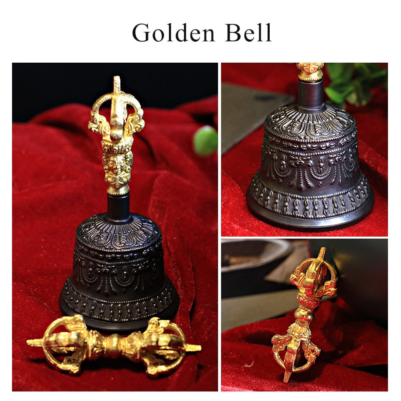 Tibetan Meditation Bell Set with Dorje, 20cm Instrument