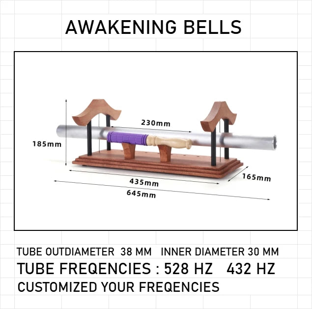 Product specifications with tuning options for sound healing.