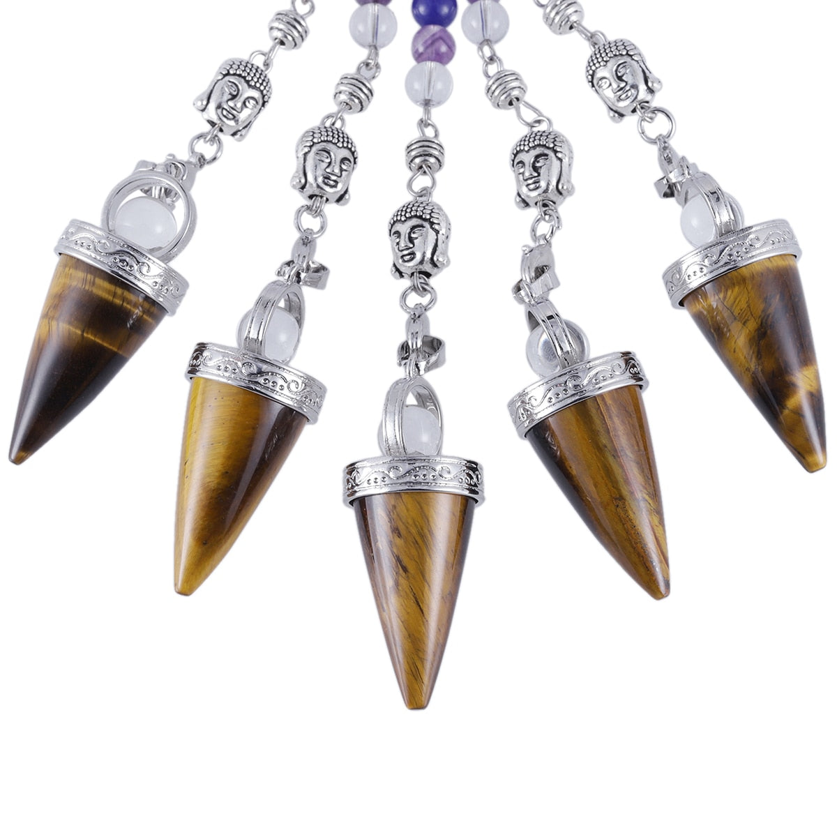 Tiger's Eye Crystal Pendulum for Courage & Insight