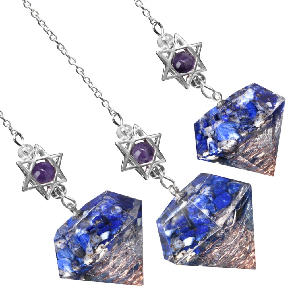 Amethyst Star of David Crystal Pendulum