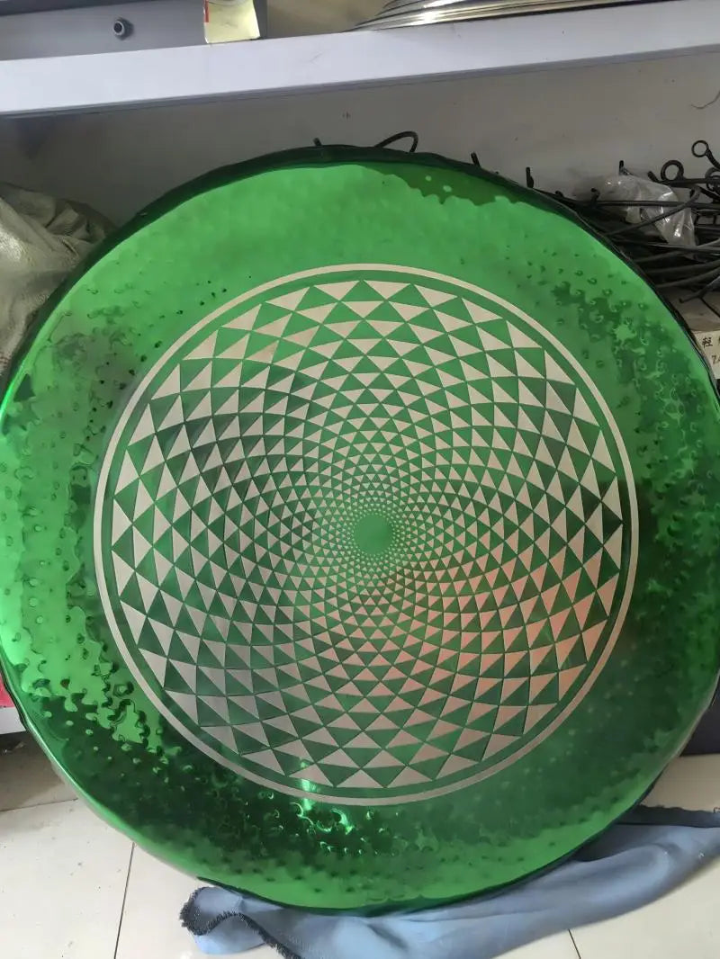 Green Geometry Gong Instrument for Sound Healing