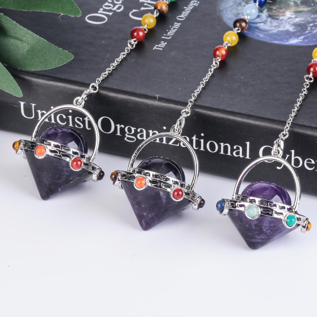 Mystical Tiger's Eye & Amethyst Pendulum