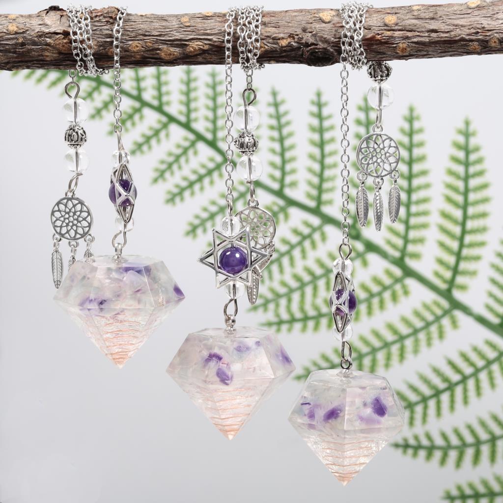 Amethyst Star of David Crystal Pendulum