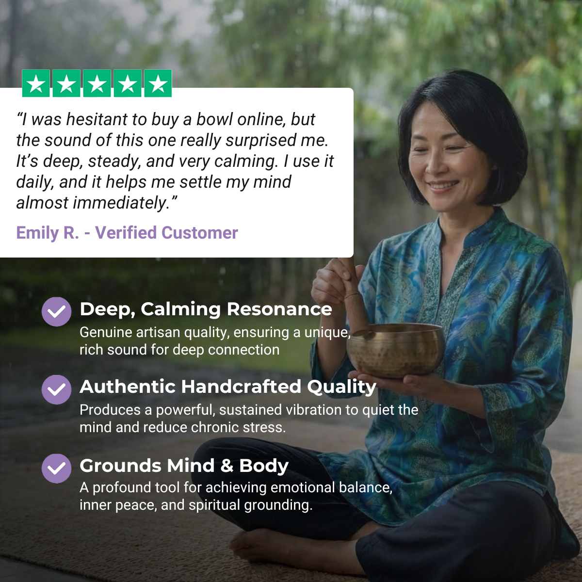 Bol bouddhiste tibétain pour la méditation et la relaxation sonore