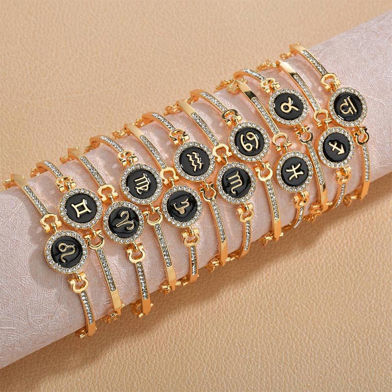 Copper Zodiac Bracelet | Adjustable 12 Constellations Chain