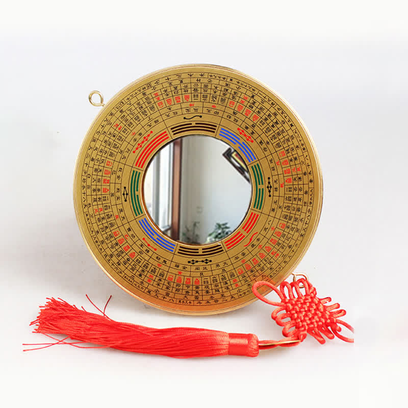12cm Copper Bagua Map with Feng Shui Balance Energy