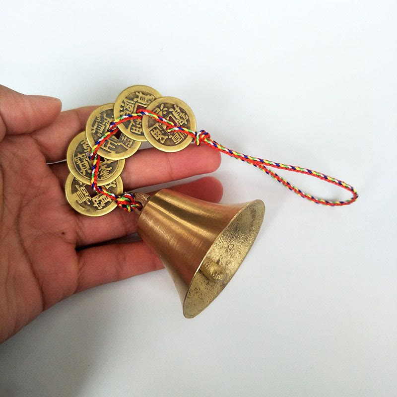 Copper Feng Shui Bell for Wealth and Luck Decoration