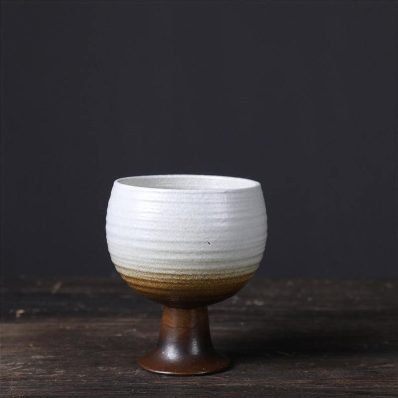 Ceramic Goblet Mug 170ml | Elegant Wine Style Tea Cup