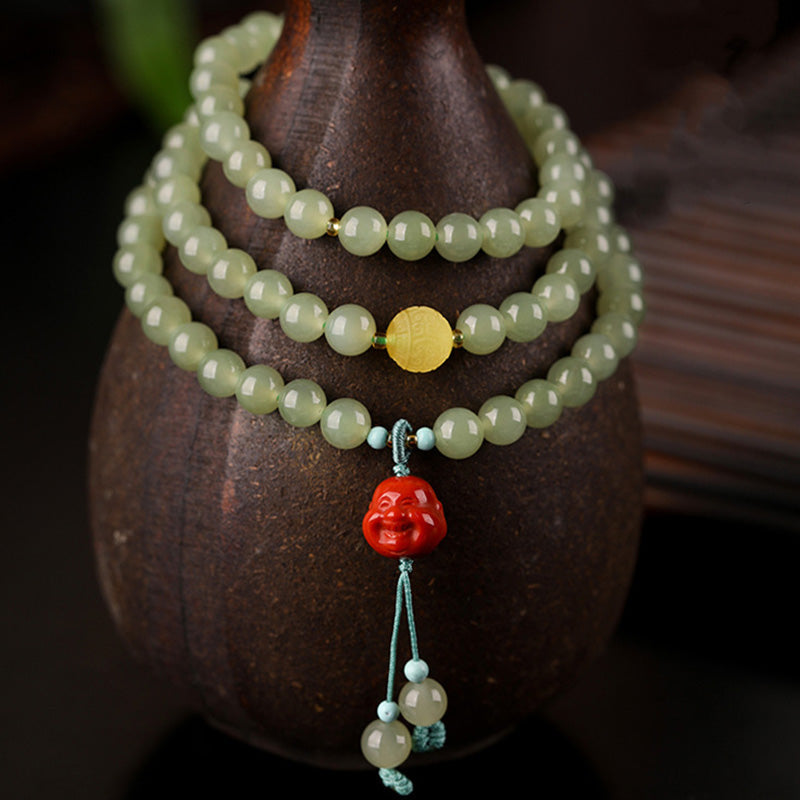 6mm Jade Prosperity Bracelet for Luck & Abundance