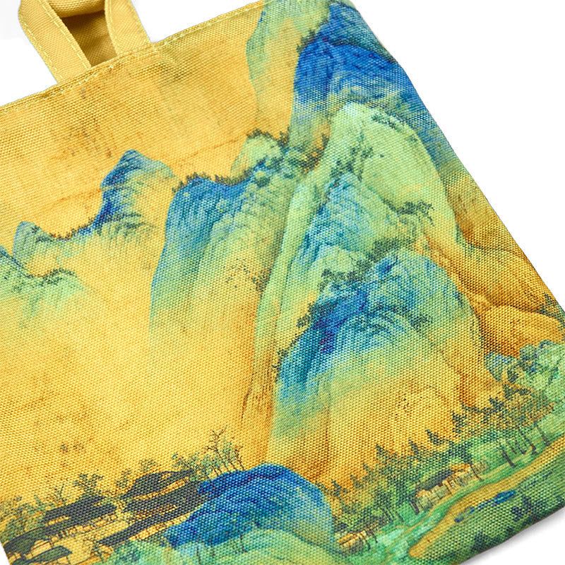 Vintage Landscape Painting Canvas Handbag | Spiritual Accessories